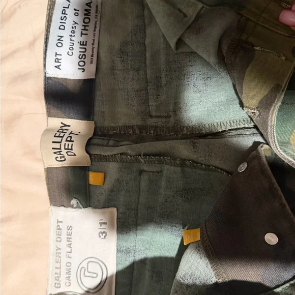 Gallery Dept Green Camouflage Kids Pants - Picture 4 of 5